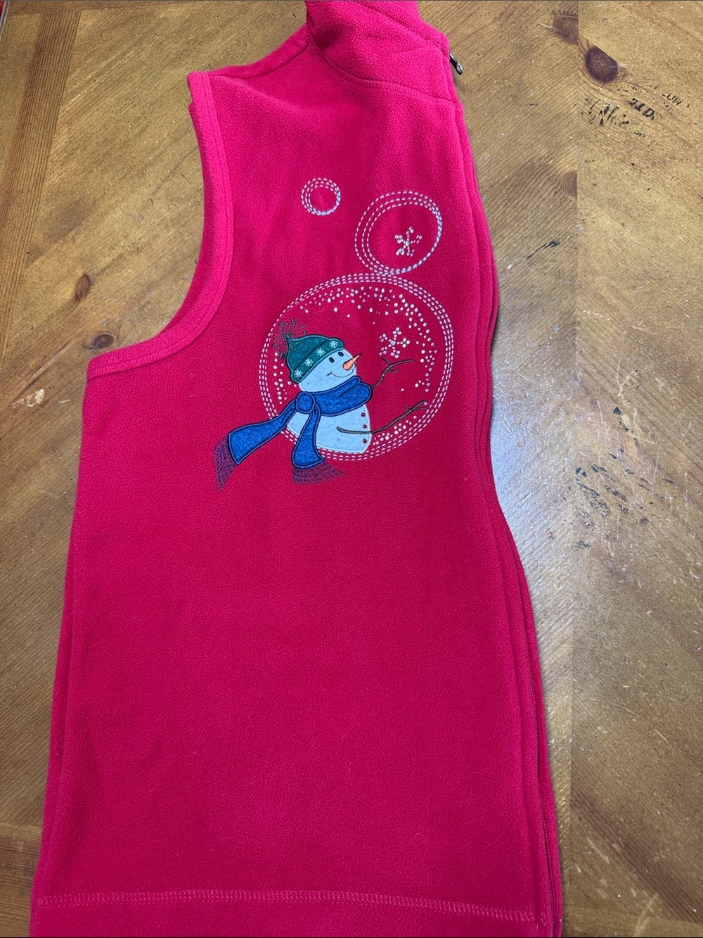 REBECCA MALONE Snowman Embroidered Women’s Vest Size XL